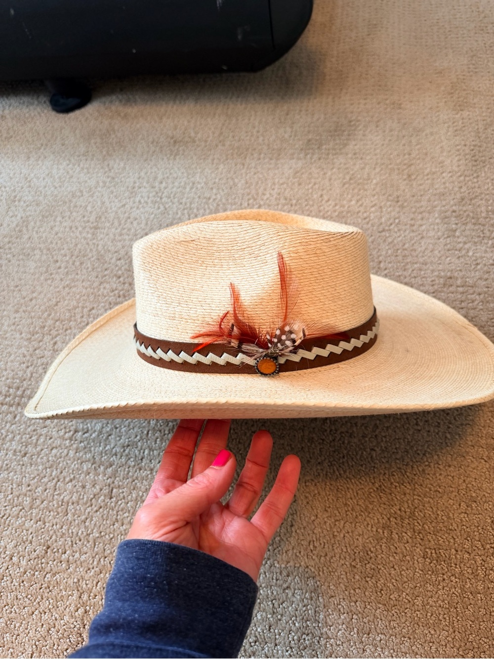 LANEY WILSON CHARLIE 1 HORSE WOMEN'S STRAW "ROAD RUNNER" COWBOY HAT Size M NWT - Picture 13 of 16